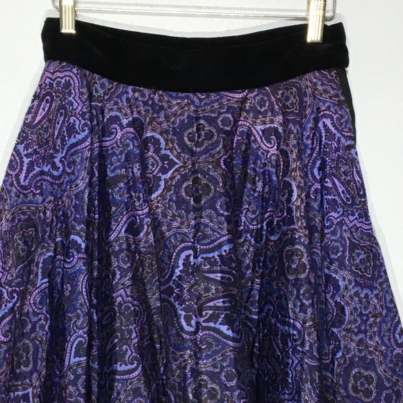Vintage 50's Purple Quilted Full Circle Skirt, Rockabilly Swing Pin Up Sock Hop - Picture 6 of 16